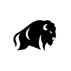 American Bison Head Logo Symbol Icon 