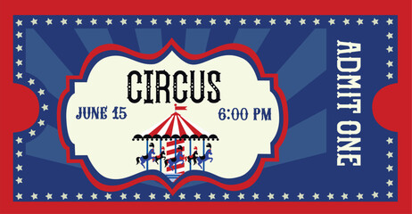 Vintage circus ticket
