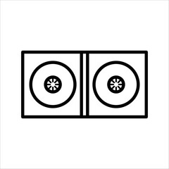 Cassette tape icon isolated on white background.