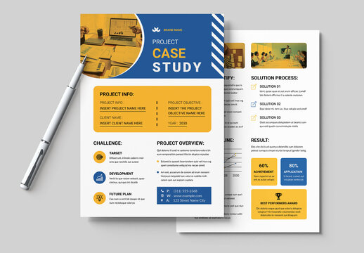Project Case Study Template Layout
