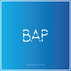 BAP Creative Minimal monogram and logo. Elegant leaves. Modern design. Premium Vector latter logo design. Creative Logo. Vector Illustration logo. letters Logo. Brand Identity  Logo.  Company Logo.