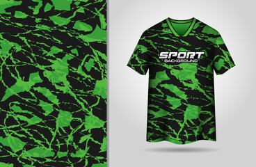 Abstract grunge black and green background for sports jersey design