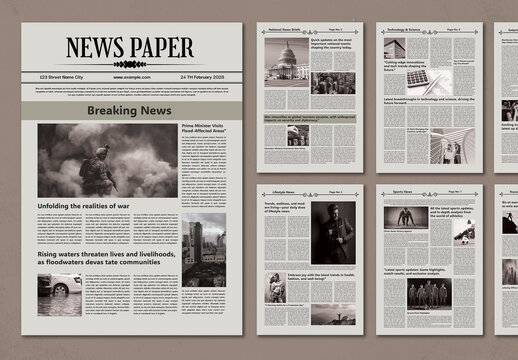 Newspaper Template Layout
