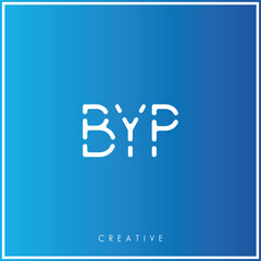 BYP Creative Minimal monogram and logo. Elegant leaves. Modern design. Premium Vector latter logo design. Creative Logo. Vector Illustration logo. letters Logo. Brand Identity  Logo.  Company Logo.