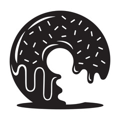 Donut with Icing and Sprinkles - Sweet Pastry Illustration