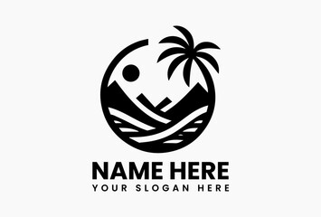 Creative black camera logo design, vintage vector photography emblem with minimalist retro symbol for visual branding