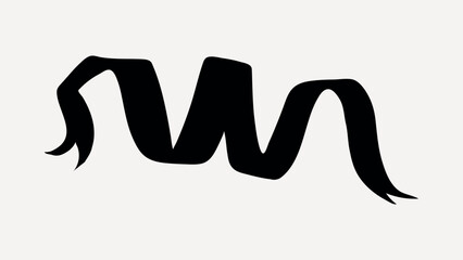 Black ribbon illustration vector