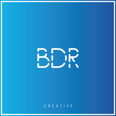 BDR Creative Minimal monogram and logo. Elegant leaves. Modern design. Premium Vector latter logo design. Creative Logo. Vector Illustration logo. letters Logo. Brand Identity  Logo.  Company Logo.