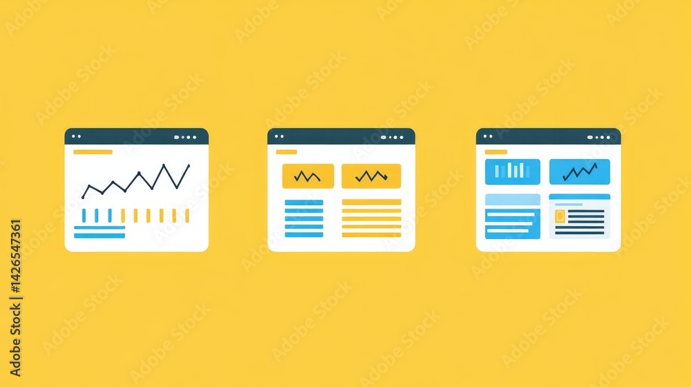 Poster horizontal content layout samples for linkedin or twitter posts with emphasis on stats and clean bra