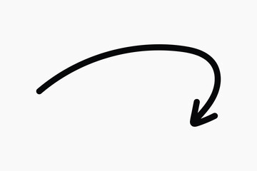 Curved arrow for direction illustration vector