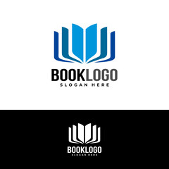 vector book logo design abstract illustration