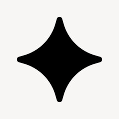 Fototapeta premium Minimalist black star shape vector