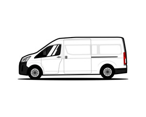 vector cargo minivan van illustration