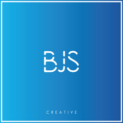 BJS Creative Minimal monogram and logo. Elegant leaves. Modern design. Premium Vector latter logo design. Creative Logo. Vector Illustration logo. letters Logo. Brand Identity  Logo.  Company Logo.
