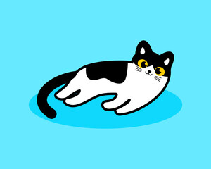 vector cartoon pet cute cat illustration