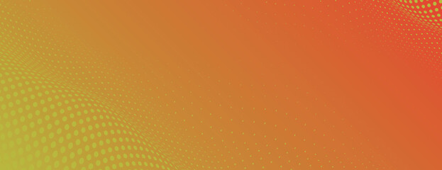 Orange and yellow gradient background. Orange and yellow gradient halftone banner vector background. Orange and yellow background halftone texture. Minimal yellow with halftone vector background