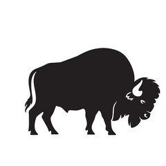 Bison Silhouette, Vector Illustration