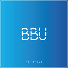 BBU Creative Minimal monogram and logo. Elegant leaves. Modern design. Premium Vector latter logo design. Creative Logo. Vector Illustration logo. letters Logo. Brand Identity  Logo.  Company Logo.