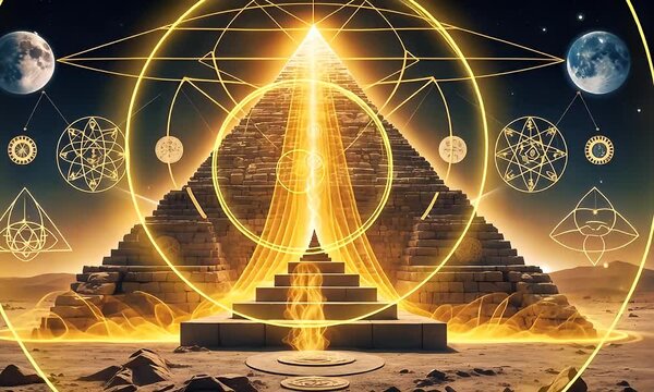 Ancient Pyramid Illuminated: Celestial Alignment and Sacred Geometry