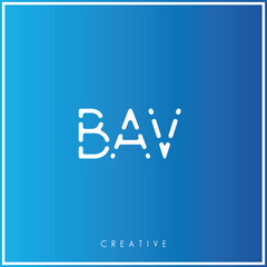 BAV Creative Minimal monogram and logo. Elegant leaves. Modern design. Premium Vector latter logo design. Creative Logo. Vector Illustration logo. letters Logo. Brand Identity  Logo.  Company Logo.