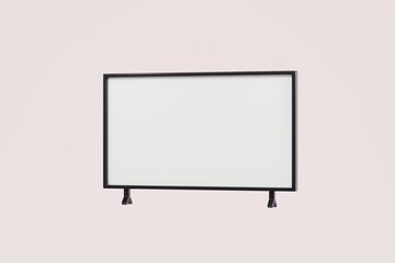 Naklejka premium 3d TV icon. Play video live streaming and social media channel new idea creative content multimedia entertainment. Minimal Cartoon Television icon isolated on white mockup background. 3d render.