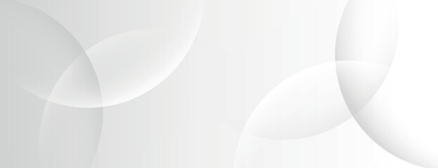 A white background with overlapping circular patterns. The background is smooth and modern, featuring a soft white color and subtle texture. Minimal abstract circles vector gradient background