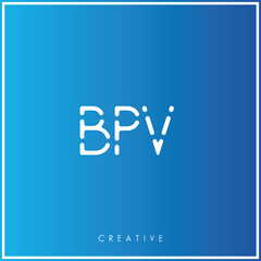 BPV Creative Minimal monogram and logo. Elegant leaves. Modern design. Premium Vector latter logo design. Creative Logo. Vector Illustration logo. letters Logo. Brand Identity  Logo.  Company Logo.