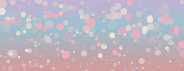 Pastel bokeh background with pink and blue hues. Soft, dreamy background featuring blurred circles. Pink and blue tones create a calming background. Dreamy bokeh light background vector