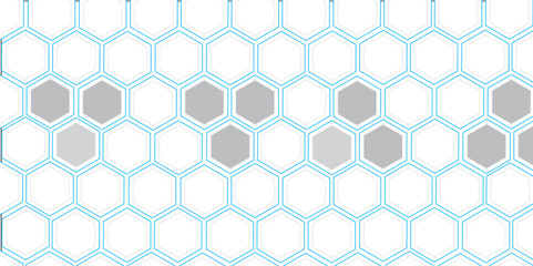 Seamless geometric pattern with blue triangles and hexagonal honeycomb design