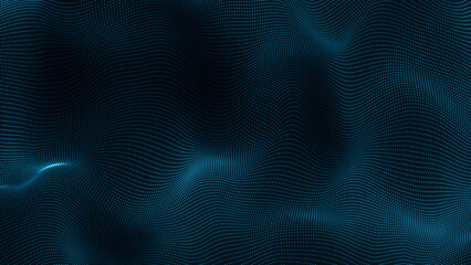 Dark blue digital background with smooth wavy lines creating a grid texture