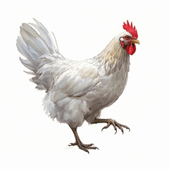 Barnyard bloom chicken isolated watercolor vector illustration svg 