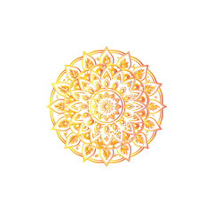 Gold mandala with intricate details

