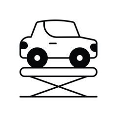 Car Lift Icon vector stock illustration