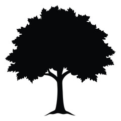 Tree and forest silhouettes - Vector illustration collection of trees and wilderness objects to create your own nature scene.