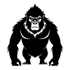 Majestic Gorilla Black Silhouette