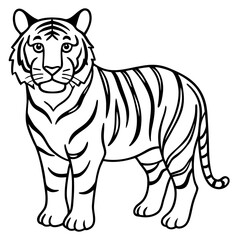Majestic Tiger Outline