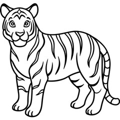 Majestic Tiger Outline
