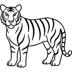 Majestic Tiger Outline