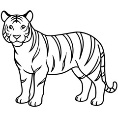 Majestic Tiger Outline