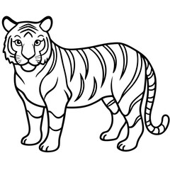 Majestic Tiger Outline