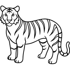 Majestic Tiger Outline