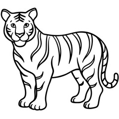 Majestic Tiger Outline