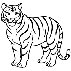 Majestic Tiger Outline