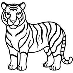 Majestic Tiger Outline