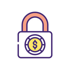 Padlock  Icon vector stock illustration
