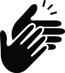 Applause flat icon. Clapping hands symbol. Vector.