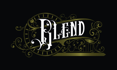 BLEND lettering custom style design