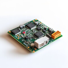 Green Circuit Board Technology Closeup.