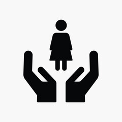 Women empowerment flat icon vector