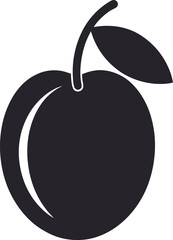 Plum silhouette icon on transparent background